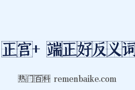 正宫+端正好反义词是什么意思的图片